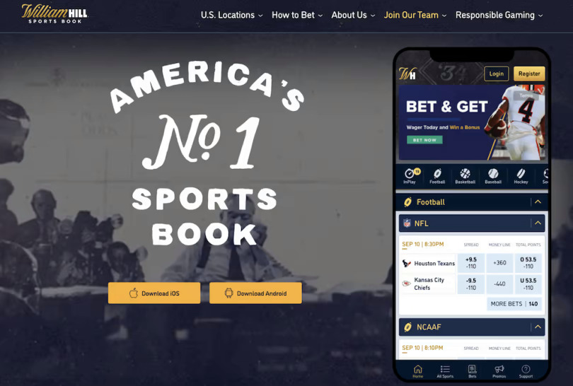 Image of a sports betting website
