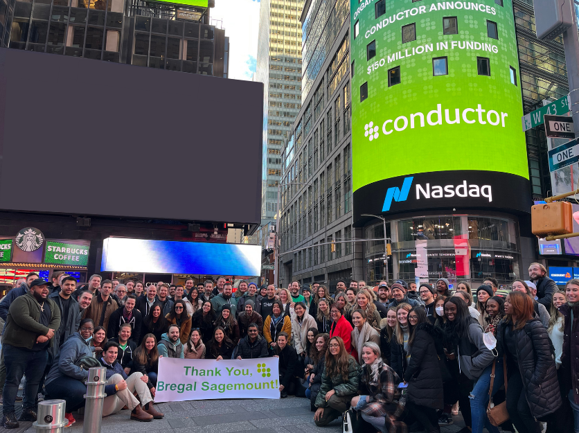 Conductor team members in Times Square