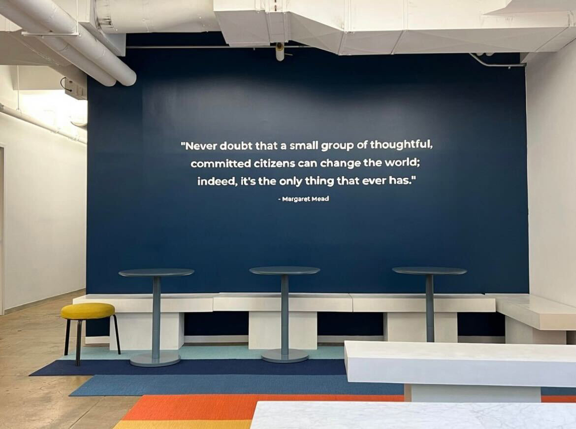 Quote on the wall in DearDoc office