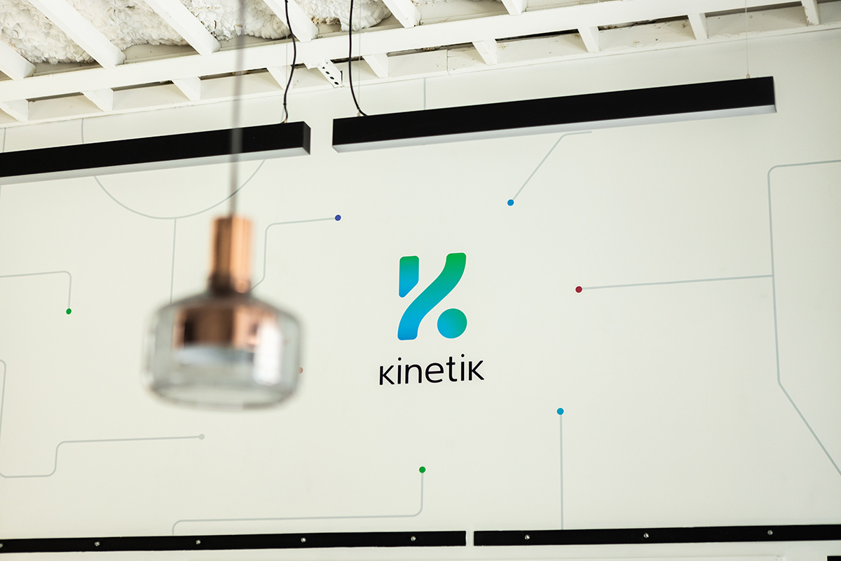 Kinetik logo at the office