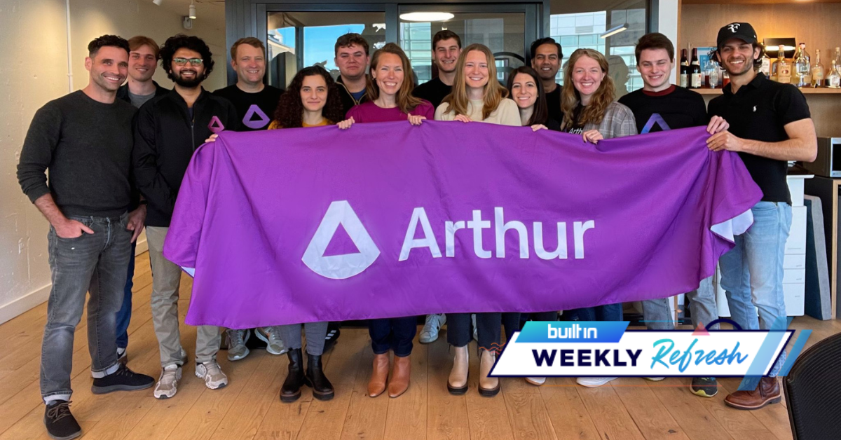 arthur team with banner