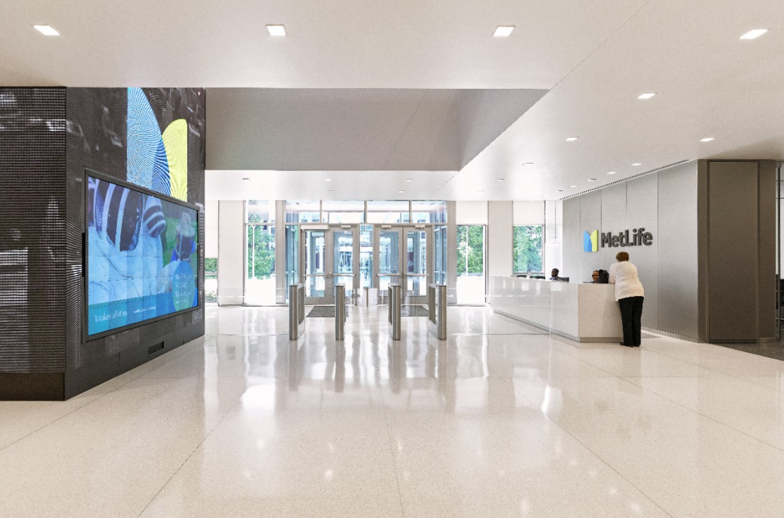 Photo of MetLife’s office reception area