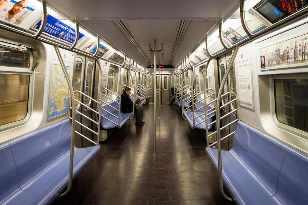 new york city empty subway