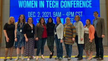 Northwestern Mutual team photo from the Women in Tech conference